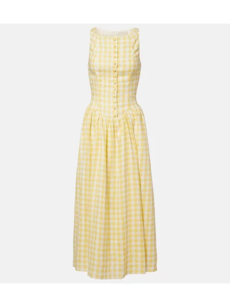 Rochie midi Faithfull de in galben