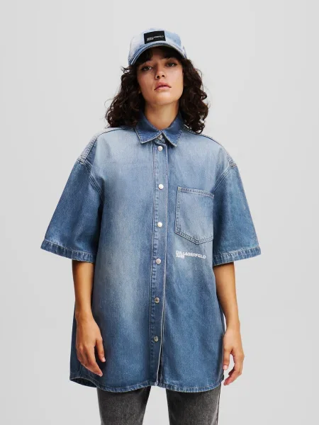 KARL LAGERFELD JEANS Blúz / fehér kék
