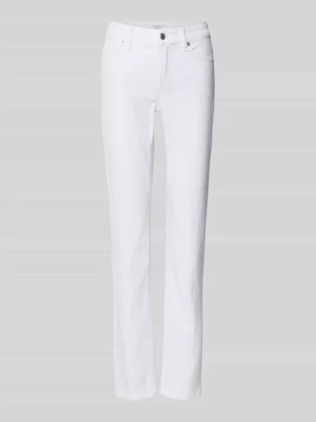 Dżinsy o kroju straight fit w fasonie model PIPER LONG' Cambio białe
