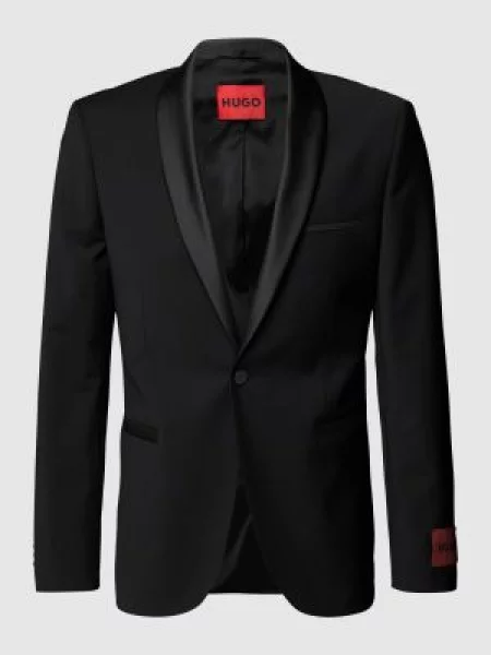 Hugo Marynarka Smokingowa Arti Extra Slim Fit schwarz czarna