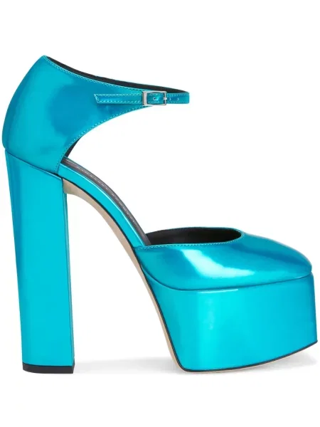 Pantofi cu toc Giuseppe Zanotti cu platformă albastru