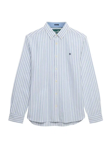 Superdry & Co Cămașă marin / alb albastru