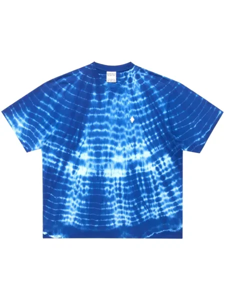 Marcelo Burlon tricou din Aop Soundwaves Over barbati neted albastru