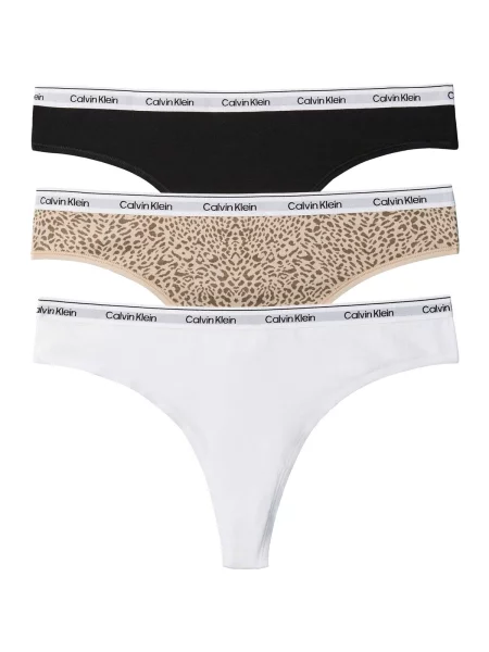 Calvin Klein Underwear Kalhotky světle hnědá / šedobéžová bílá černá