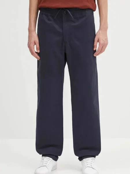 A.P.C. pantaloni de pantalon chuck marin drept albastru