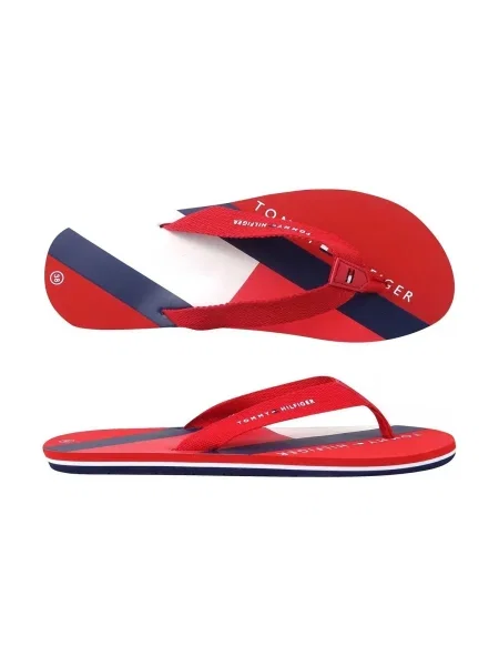 Pantofi Tommy Hilfiger cu imagine roșu