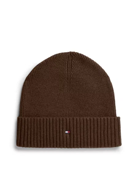 TOMMY HILFIGER Megzta kepurė ruda