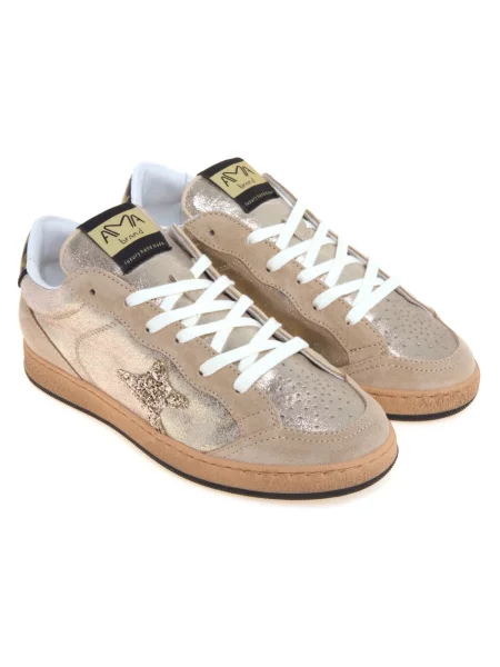 Sneakersy Ama Brand skórzane beżowe