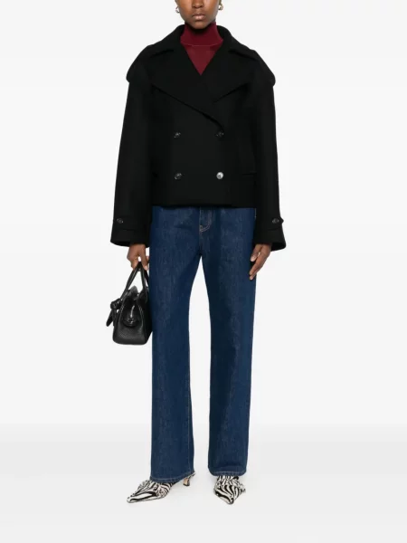 Палто Maison Kitsuné черно