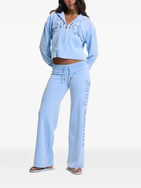 Futó nadrág Juicy Couture autogrammal kék