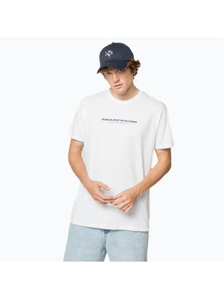 Tricou pentru bărbați Kaotiko M / C Washed Fearless white alb