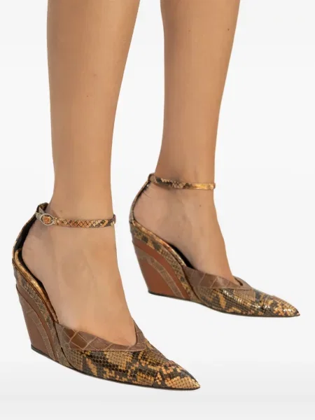 Маратонки Marni с клин ток кафяво