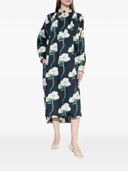 Rochie Kenzo cu model floral de costum albastru