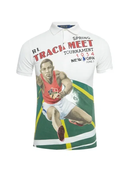 Květinové klasické polotričko Polo Ralph Lauren na jedno rameno bílé