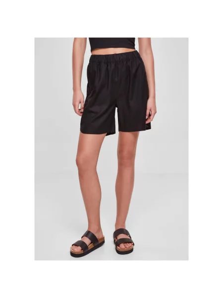 Lniane szorty Urban Classics czarne