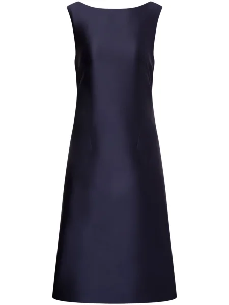 Rochie Alberta Ferretti din satin de costum albastru