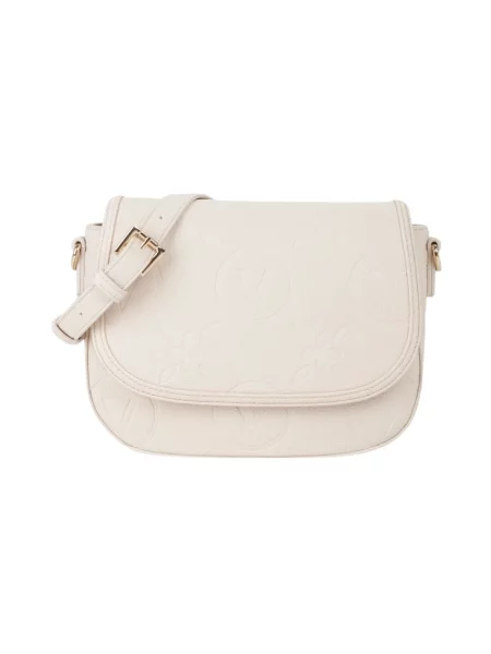Lniana torebka crossbody Valentino By Mario Valentino beżowa