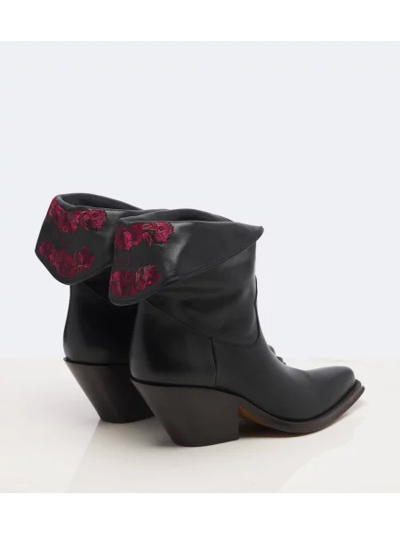 Botine Chloé din piele negru