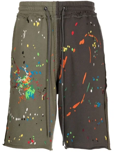 Pantaloni scurți Mostly Heard Rarely Seen cu broderie verde