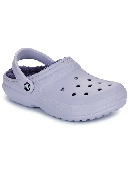 Crocs papucs Classic Lined Clog rózsaszín női lila