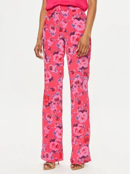 Morgan Kalhoty z materiálu Straight Leg růžová