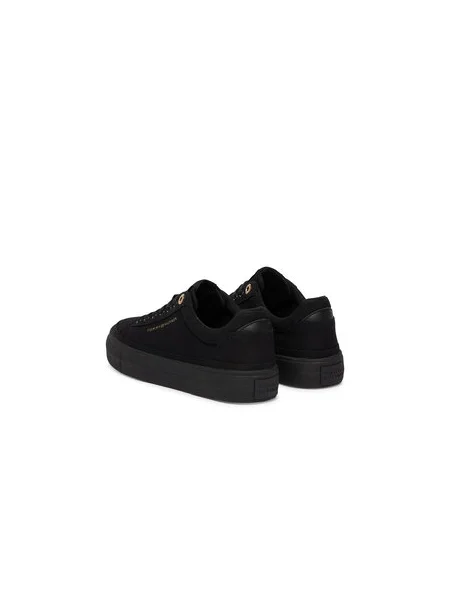Sneakersy Tommy Hilfiger Th Foxing Platform Canvas čierna