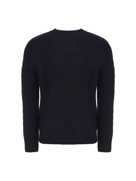 Polo Ralph Lauren sweter z dzianiny z zawartością kaszmiru Mężczyźni Wełna niebieski jednolity S granatowy