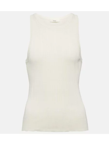 Svilena majica brez rokavov Co bež