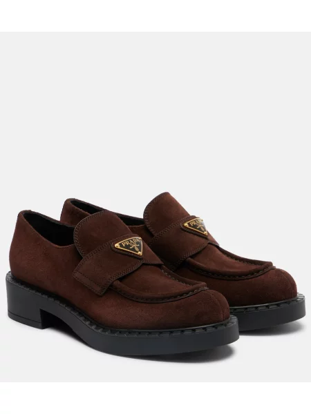 Loaferke Prada iz semiša rjava