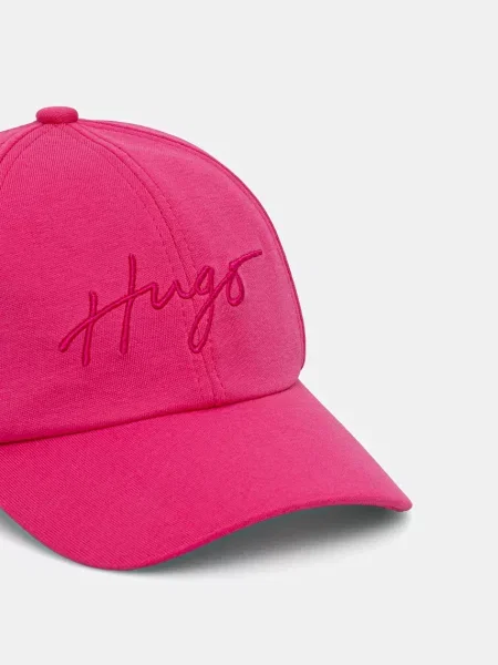 Кепка HUGO однотонна рожевий