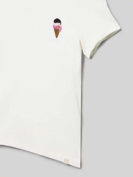 Męski t-shirt o kroju regular fit z czystej bawełny model VEGA' Only biała