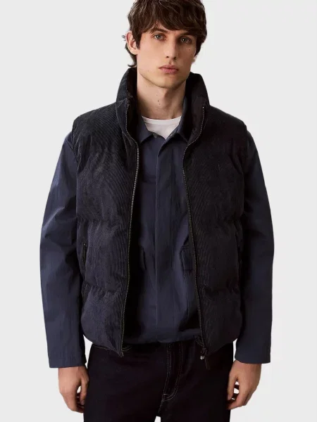 Вельветовий джинсовий жилет Calvin Klein Jeans синій