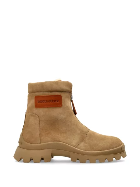 Botine Dsquared2 din piele de căprioară cu autograf