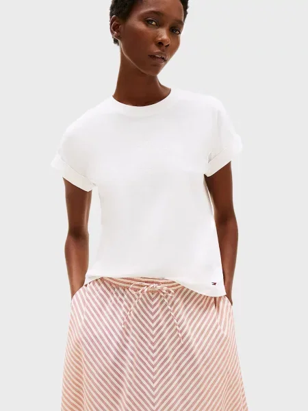 Футболка Tommy Hilfiger в квіточку біла