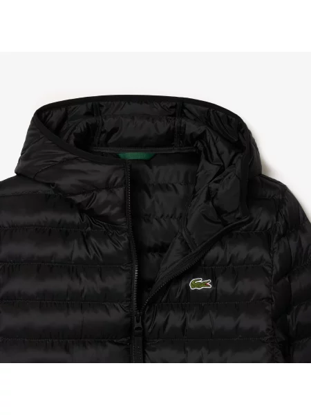 Lacoste Wodoodporna Pikowana Kurtka Puchowa brązowy