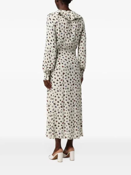Rochie midi Mar De Margaritas cu imagine alb