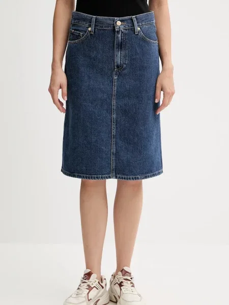 Tommy Hilfiger spódnica jeansowa mini prosta granatowy