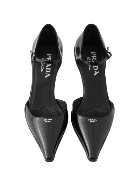 Pantofi cu toc Prada din piele negru