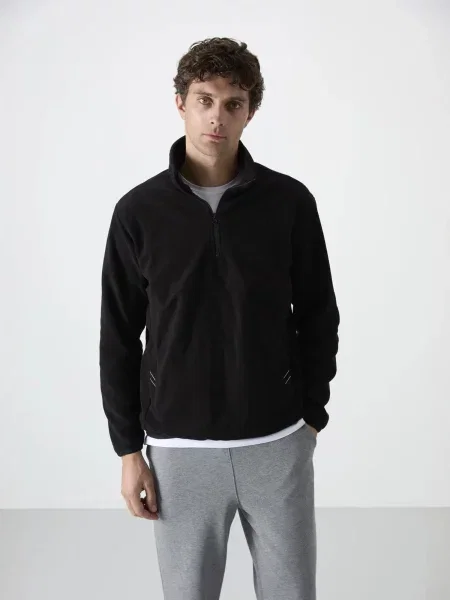 Tommy Life Fleecová mikina černá