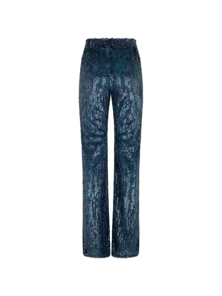 Pantaloni Alberta Ferretti cu paiete albastru