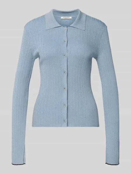Kurtka z dzianiny z listwą guzikową Scotch & Soda niebieska