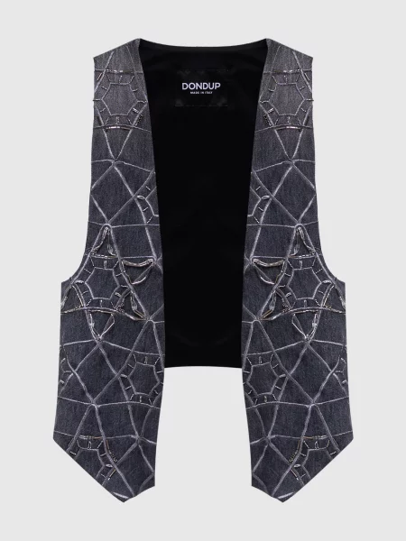 Жилет з вишивкою Dondup сірий