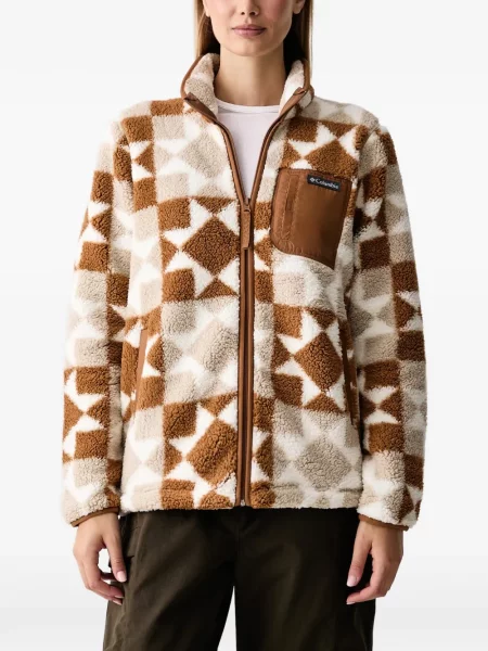 Geacă Columbia din fleece maro