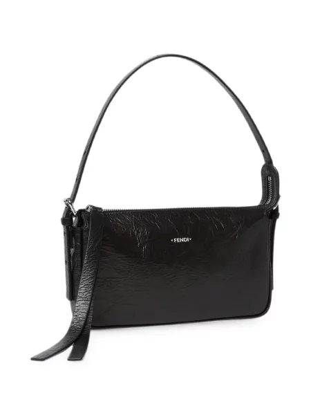 Top Fendi din piele negru