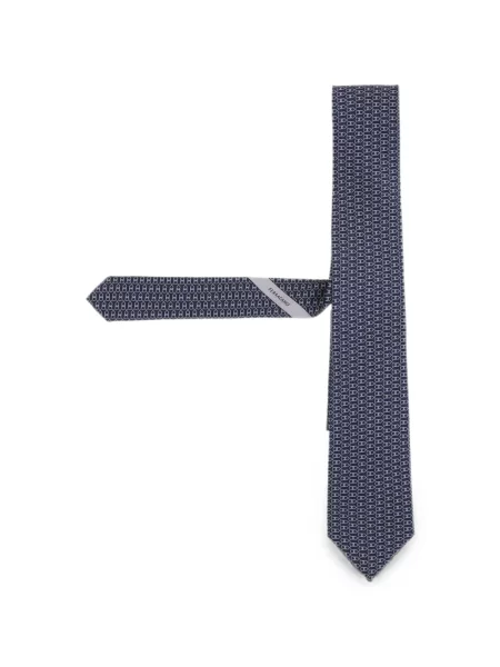 Cravată Ferragamo de mătase albastru