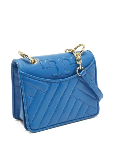 Geanta de piele Tory Burch din piele albastru