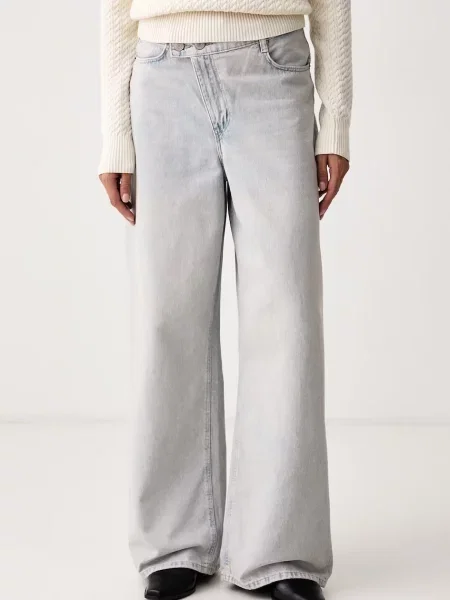 Guess blugi wide leg pentru femei GINA albastru
