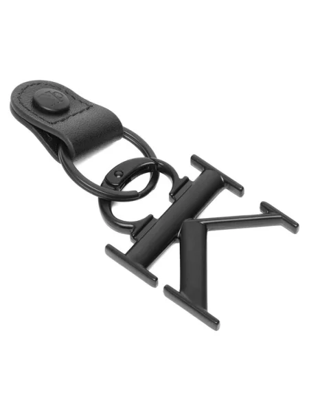 Prívesok Calvin Klein Bold Ck Carabiner Key Fob čierna