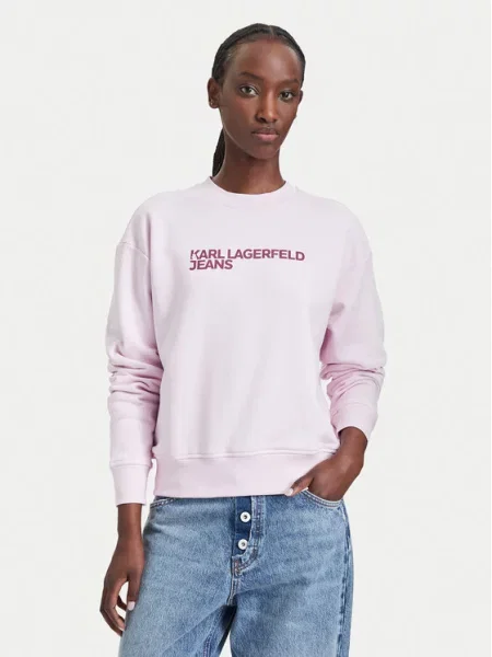 Karl Lagerfeld Jeans Μπλούζα Ανοιχτό ροζ