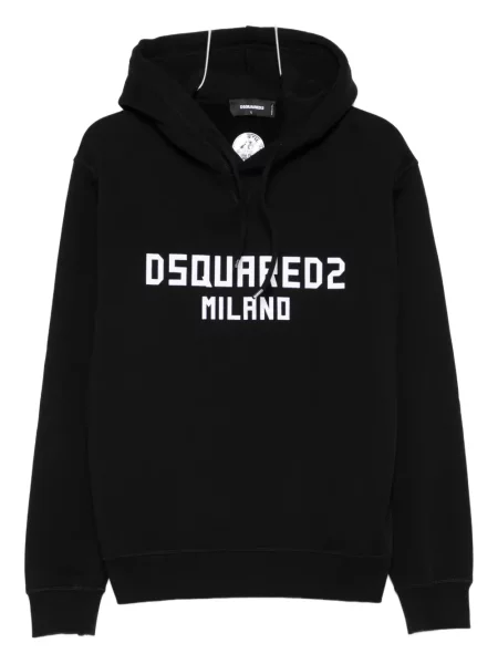 Hanorac cu glugă Dsquared2 cu broderie negru